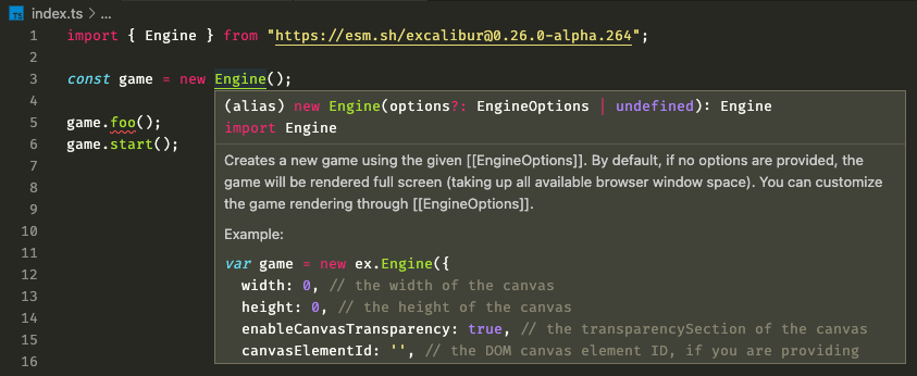 Screenshot demonstrating IntelliSense